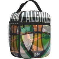 Bestselling Zalgiris Basketball Club Kaunas Stitched Detail Carry Lunch Bag Overnight Trip Thermal Food Carrier