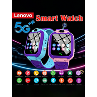 Lenovo 2026 New 5G Waterproof Kids Smart Watch SOS GPS Location Sim Card Call Camera Child Watch Gift for Boys Girls iOS Android