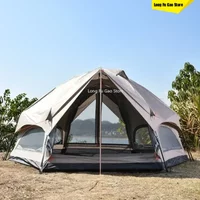 Hexagonal Mushroom Outdoor Tent Quick Open 3 4 5 6 Person Family UV Camping Mountaineering Car Self Driving Awning Beach Pergola