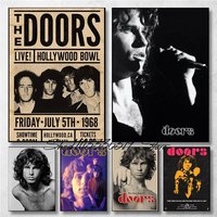 vintage Band The Very Best of The Doors with Jim Morrison Art Poster Canvas Painting Wall Prints Picture for Room Home Decor