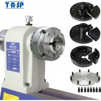 TASP 100mm Wood Lathe Scroll Chuck and Jaw Set Self Centering Spindle Thread M33x3.5mm 1Inch - 8TPI Woodworking Tools