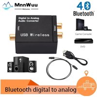 MnnWuu DAC Digital To Analog Audio Converter Support Bluetooth Optical Fiber Toslink Coaxial Signal To RCA R/L Audio Decode