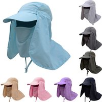 Summer Men Women Fishing Flap Caps Quick Dry Sunshade UV Protection Removable Ear Neck Cover Hats