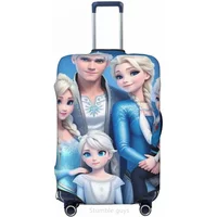 Premium Durable Luggage Cover F-Frozens Print Elastic Fits 18-32 Inch Suitcases Dust Resistant Anti-Scratch Washable For Travel