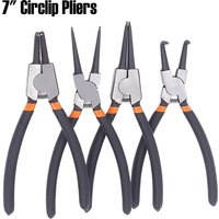 7 inch Circlip Pliers Internal External Ring Spring Pliers For Removing and Installing Round Snap Locking Rings Hand Tools