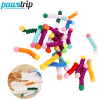 12/24Pcs Cat Spring Toys Interactive Pet Toys for Cats Colorful Random Color Cat Teaser Toy Bite-resistant Kitten Toys
