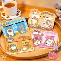 Lovely Ins Cute Cat Magnetic Bookmark Cartoon Double Reading Book Page Clip High Value Learning Kawai Stationery Bookmark Prize