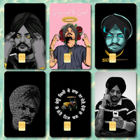 Sidhu Moose Wala Indian Rapper Stickers Cartoon Credit Visa Debit Bank Charge Card Bus Metro Waterproof Sticker Decal Decoration