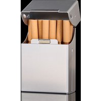 Aluminum Cigarette Case 20 Capacity Flip Closure Portable Pocket Cigarettes Box Holder Storage Container Smoking Accessories
