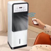 Mini Air Conditioning Fan Portable Space Heating and Cooling 1800W Bathroom Stand Heater and Bedroom Air Conditioning