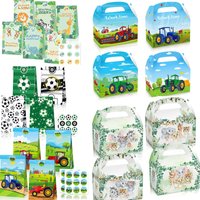 Dschungel Thema bevorzugen Geschenk Papiertüten mit Aufklebern grünen Traktor Tier Geburtstag Süßigkeiten Packt aschen für Baby party Party liefert