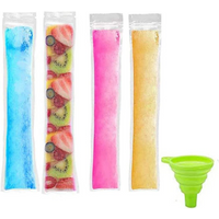 Homemade one-time Popsicle, popular Popsicle, juice frozen tube DIY Popsicle mold, food-grade antistatic plastic bags