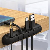 1pc Silicone Usb Cable Organizer Usb Charging Cable Winder Desktop Tidy Management Clips Cable Organizer Desk Office Accesorios