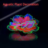 Fluorescent Aquarium Decor Fish Tank Landscaping Coral Simulation Lettuce Coral Ornaments Small Underwater World Landscape Decor