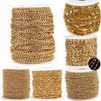 2Meters Stainless Steel Chains Available In Multiple Styles for DIY Necklace Bracelet Jewelry Making Accessories Beaded Chain