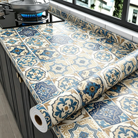Waterproof Bohemian Retro Tile Oil‑Proof Wall Sticker Self‑Adhesive Heat‑Resistant Anti‑Scratch Easy Wipe Kitchen Film