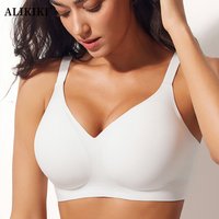 Jelly Wireless Bra Deep V Push Up Bra Seamless T-Shirt Comfortable Plunge No Underwire Bras with Adjustable Straps Everyday Bras