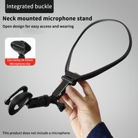 Neck-mounted Microphone Bracket Holder HandFree Neck Microphone Stand Adjustable Hands Free Brace Mic Holder