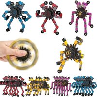 4PCS Transformable Fidget Spinners for Kids and Adults Stress Relief Sensory Toys for Boys Girls Finger Gyro Decompression Toy