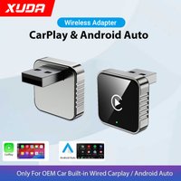 XUDA2in1 Wireless CarPlay Dongle Wireless Android Auto Adapter AI Smart Box Car Intelligent Systems For Car With Wired CarPlay