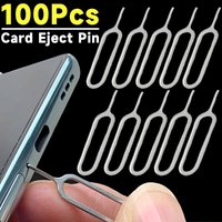 100pcs Sim Card Tray Pin Key Eject Remover Tool Needle Opener Ejector For Mobile Phone iPhone Huawei Samsung Phone Accessories