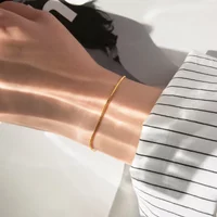 Bracelet Waterproof Round 1.0/1.5/2.0/2.5mm Snake Chains Herringbone Women Jewelry Plated Golden Stainless Steel Chain Bracelets