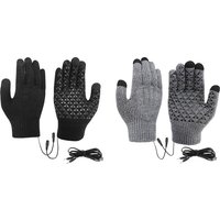 AliExpress APWIKOGER USB Heated Knitted Gloves Full Finger Gloves Non-Slip Touch Screen Gloves Thicken Winter Cycling Gloves for Men Women