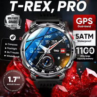 2026 Neue T-Rex3 Pro 1100mAh Akku Smartwatch GPS-Pfadverfolgung 5ATM Wasserdicht Sport-Lauftracker Outdoor-Kompass Militär-Smartwatch
