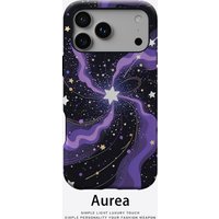 Aurea case Matte Bumper For Magsafe Case For iPhone 17 16 15 14 Plus 13 Pro Max Shockproof Hard PC Purple Star Vortex Cover