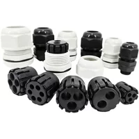 5 Pcs IP68 Waterproof Multi-Hole Nylon Cable Gland - 2/3 Hole Metric Plastic Inserts Plug for Electrical