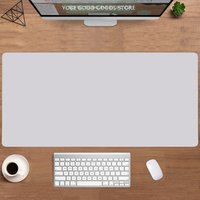Grey Desk Mat Off White Plain Mouse Pad Light gray Padded Keyboard Deskmat XXL XL Large Gaming Deskmat Rgb Led Custom mousepad