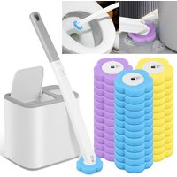 New Toilet Brush Disposable Cleaning Kit Replacement Head Long Handle Auto Lid Opening Restroom Wc Bathroom Tool Accessories