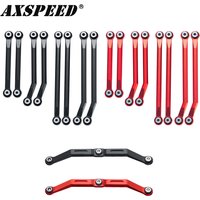 AXSPEED Metal Chassis Linkage High Clearan and Steering Link Set for 1/18 RC Crawler TRX4M Bronco Defender Upgrade Parts