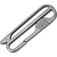 Super fine TC4 Ti Solid titanium quick release detachable belt clip keychains Key ring Hook DIY FOB EDC housewarming gift