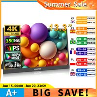 HGFRTEE 3840*2160 13.3inch 4K Portable Monitor 100%sRGB 350Cd/m² Second Screen for MAC/Laptop/PC/Xbox/PS5/Switch