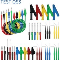 QSS 41Pcs Multimeter Test Lead Kit 4MM Banana Plug to Alligator Clip Test Lead with Wire Piercing Probes Alligator clip Q.80013