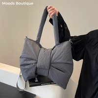 Bowknot Design Shoulder Cross Body Bags For Women Nylon Fabric Large Capacity Shopper Totes 2025 Latest Fashion Handbags Female