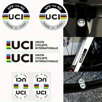 AliExpress NONE 6-Piece UCI Road Bike Stickers - Valve Cap Decals and Spokes Tape, PVC Reflective Material, Waterproof and Sun Resistant,
