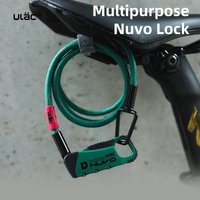 ULAC Bicycle Nuvo Lock Three Digit Password Combination Bike Multi-functional Anti Theft Cable Lock UHMWPE Bralded Cord Material