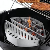 2/4Pcs Charcoal Basket Holder Grilling Charcoal Baskets for Briquette Wood Chips Charcoal Box Container Tray for BBQ Accessory