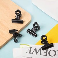 5Pcs Black Metal Bulldog Clips Multi‑functional Stationery Letter Clips for Photos Home Kitchen Office Paper Organizing Supplies