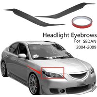 For MAZDA 3 SEDAN 2004-2009 Headlight Lid Eyebrows Headlight Eyelids Decoration Headlamp Cover Trim