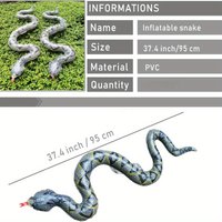 1pc/3pcs Inflatable Snakes, Fake Snakes 37.4 Inches Large Inflatable Snakes, Used for Halloween Decor in Garden Swimming Pools