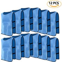 12 Pack Jerseys Bibs Breathable Adults Football Scrimmage Training Vests for Volleyball Soccer Scrimmage Training Vests