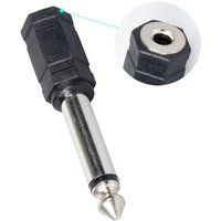2/5/10pcs 6.5 to 3.5mm Mono Plug Female Stereo Connector Audio Converter Jack Socket Gold Plated Durable Earphone Adapter C5