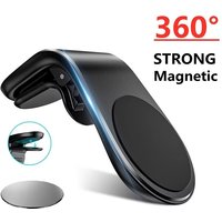 360° Magnetic Car Phone Holder Metal Air Vent Mount Stand For Xiaomi Samsung Huawei iPhone 16 15 14 13 GPS Mobile Phone Holder