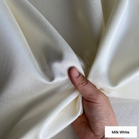 Tissu satiné en soie et laine de mûrier de luxe, 32 mm, 140 cm de large, pour manteau, costume, blazer, robe de soirée, couture DIY