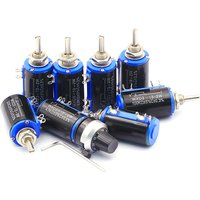 1PCS WXD3-13-2W Wirewound Potentiometer Resistance 1K 2.2K 4.7K 10K 22K 47K 100K Ohm 5/10 Turn Precision Dial Potentiometer Knob