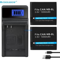 NB-8L NB 8L Battery Charger For Canon PowerShot A2200 A1200 IS A3000 A3300 A3200 A3100 1000mAh Digital Camera Batteries