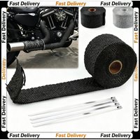 1/2Rolls Car Motorcycle Exhaust Pipe Wrapping Tape 10M Heat Insulation Tape Exhaust Header Thermal Band Heat Resistant Sealing S